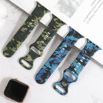 Apple Watch 42mm(Old)/44mm/45mm/46mm/49mm Camouflage Bracelet Silicone Straps - Image 2