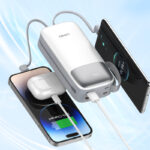 LDNIO PQ30 30000mAh USB-C Fast Charging Power Bank Smart LED Display Built-in Charging Cable Power Bank - Image 2