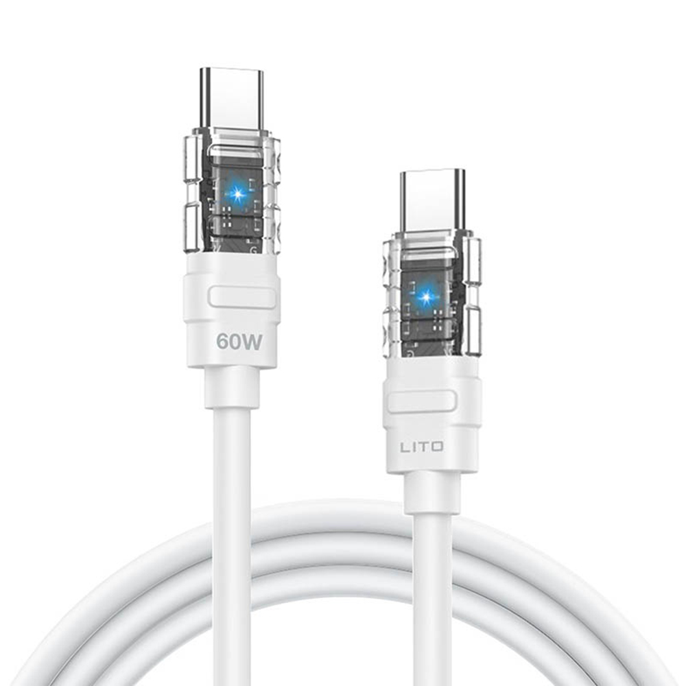 163191 LITO LD05CC 60W Type-C To Type-C Silicone Fast Charging Cable - Image 1