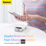 Baseus EnerFill FC31 Qpow 3 20000mAh Power Bank 45W Fast Charging Digital Display With Lightning And Type-C Built-in Dual-Cable - Image 7