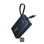 Baseus PicoGo 10000mAh Digital Display 45W Fast Charge Power Bank with Built-in Type-C Cable, Type-C Port, and 22.5W USB-A QC 3.0 Port