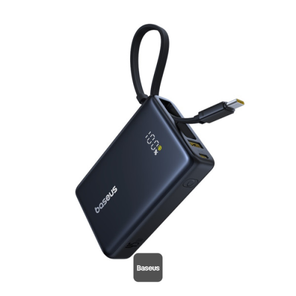 1735134900 Baseus PicoGo 10000mAh Digital Display 45W Fast Charge Power Bank with Built-in Type-C Cable, Type-C Port, and 22.5W USB-A QC 3.0 Port - Image 1