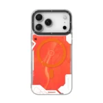 iPhone 17 Pro Max Cyberpunk Luminous Quicksand MagSafe Case - Orange