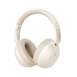 Baseus Bass 35 Max Wireless Headphones Bluetooth 5.3 40mm Bass-Enhancing Diaphragm 50H Over Headset Ultra Low Latency Earphones - Beige
