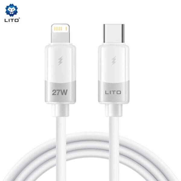 Lito LD07CL 27W Super Fast Charging Type-C to Lightning Silicone Data Cable