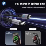 Lito LD10CC 60W Super Charging Metal Data Cable – Type-C to Type-C - Image 6