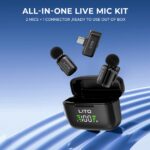 Lito LM03 Professional AI Wireless Lavalier Microphone for Live Streaming & Vlogging - Image 4