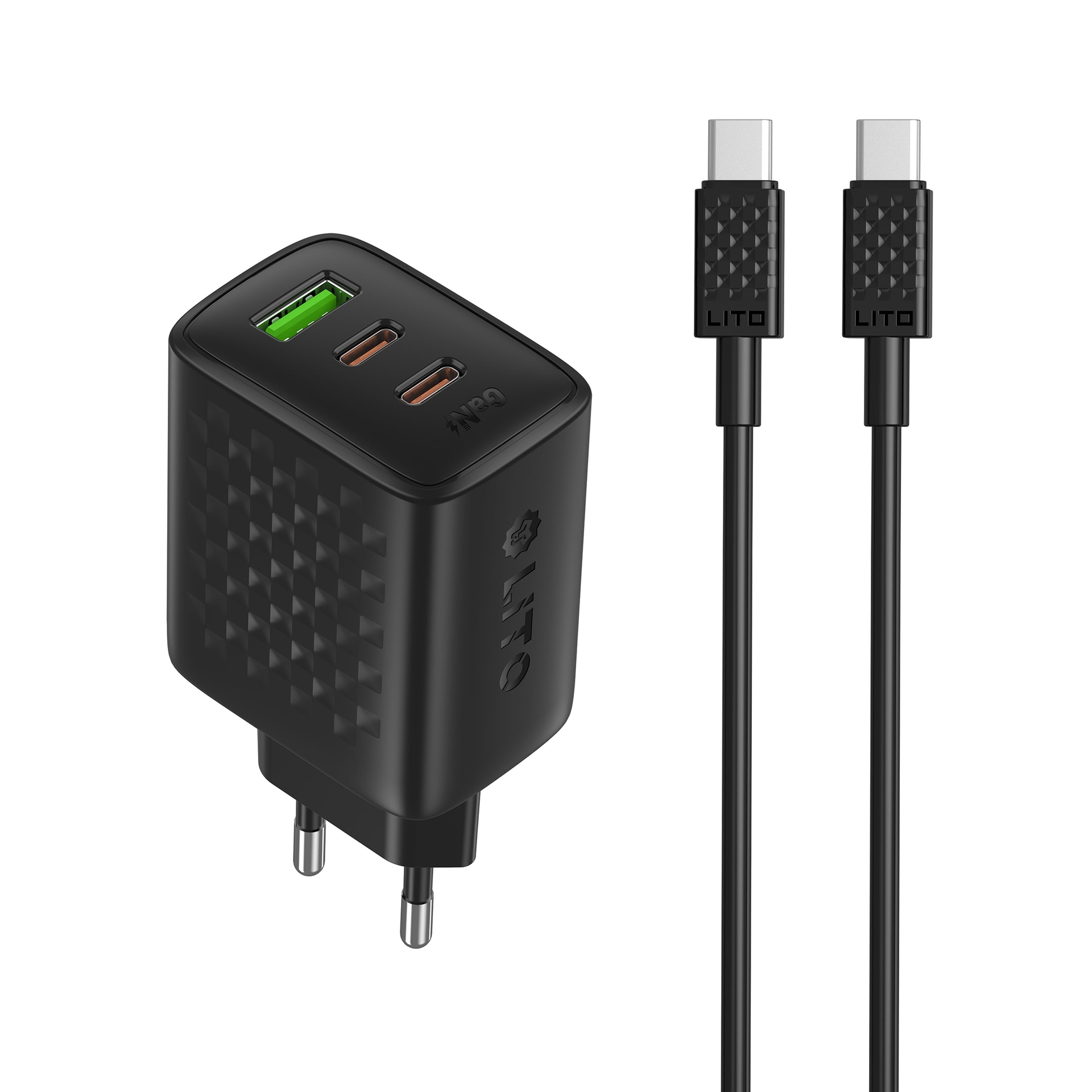 26c4b245-03e4-480a-81ac-9463bce6d96659a23ddf-87b2-455f-bb21-552eaeff9740 LITO LC25T 65W Fast Charger With Cable - Image 1
