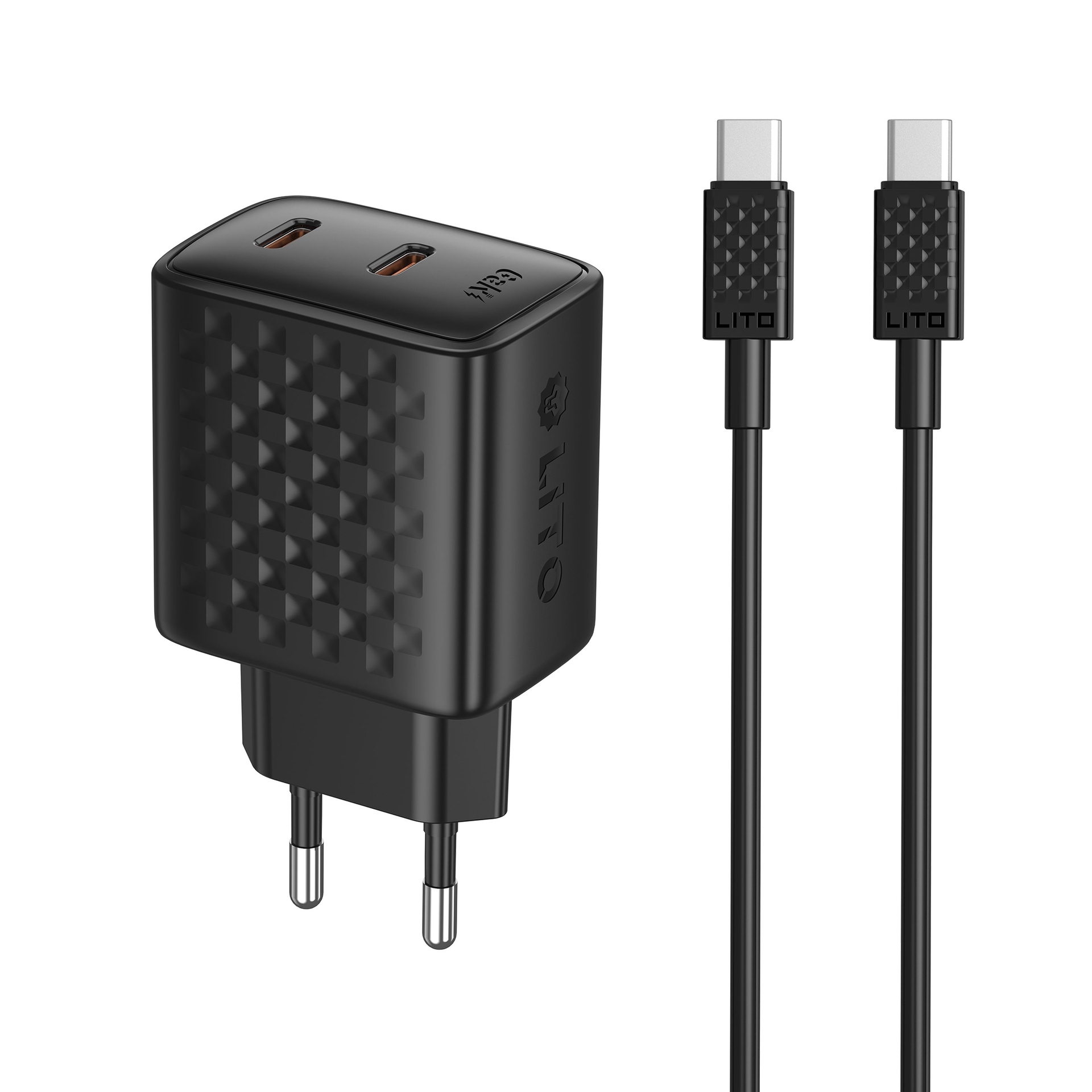 26c4b245-03e4-480a-81ac-9463bce6d96685428a76-8d55-4db1-a59d-84cc98290a45 Lito LC22T Gan 45W Fast Charger With Type-C To Type-C Cable - Image 1
