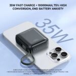 LITO LP12 35W 10000mAh Fast Charging Mini Power Bank with Built-in Type-C Cable - Image 3