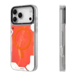 iPhone 17 Pro Max Cyberpunk Luminous Quicksand MagSafe Case - Orange - Image 3