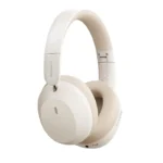 Baseus Bass 35 Max Wireless Headphones Bluetooth 5.3 40mm Bass-Enhancing Diaphragm 50H Over Headset Ultra Low Latency Earphones - Beige - Image 4