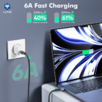 LITO LD23CC 6A 100W Fast Charging Metal Type-C to Type-C Cable - 1M - Image 3
