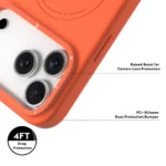 iPhone 17 Pro Max Youngkit Morandi Silicone Magsafe Case – Orange - Image 4