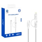 LITO LD27 2 in 1 Fast Charging Cable for USB-C and Lightning
