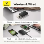 Baseus EnerFill FM12 Qi2 Magnetic Power Bank 10000mAh 22.5W - Black - Image 7