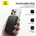 Baseus EnerFill FM12 Qi2 Magnetic Power Bank 10000mAh 22.5W - Black - Image 5