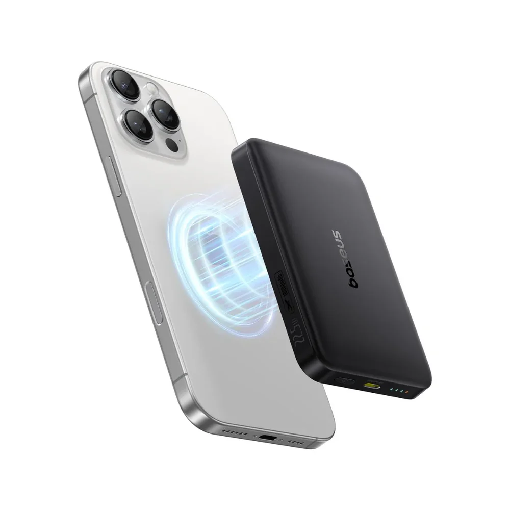 Baseus EnerFill FM12 Qi2 Magnetic Power Bank 10000mAh 22.5W - Black - Image 3