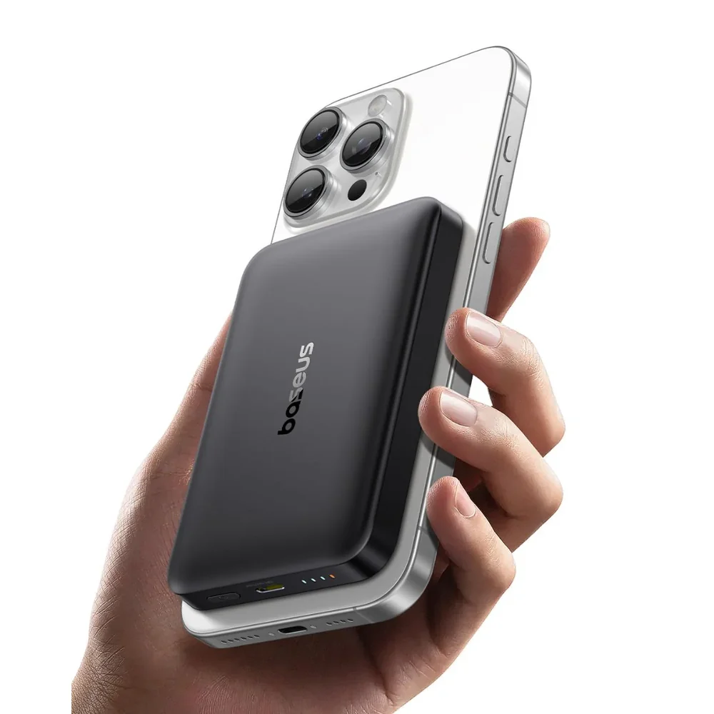 Baseus EnerFill FM12 Qi2 Magnetic Power Bank 10000mAh 22.5W - Black - Image 2