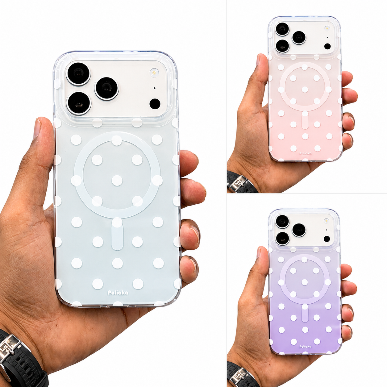 ChatGPT Image Jul 17, 2026, 12_52_30 AM iPhone 17 Pro Max / 16 Pro Max Polka Dots Premium Ladies Putlaka Protective Case - Image 1