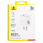 Baseus 1C 30W Smart Charger USB-C PD Fast Charging Wall Charger (UK Plug) - Image 2