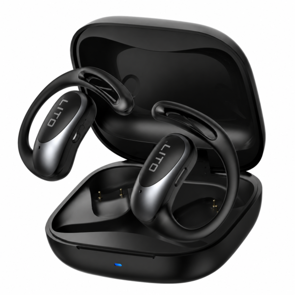 LITO LT13 Lightweight Wireless Open-Ear OWS Earbuds - Black