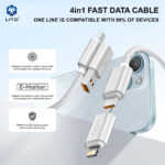 Lito LD21 Magnetic 4 in 1 100w Fast Charging Cable - Image 4