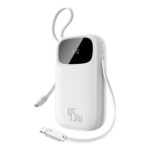 Baseus EnerFill FC31 Qpow 3 20000mAh Power Bank 45W Fast Charging Digital Display With Lightning And Type-C Built-in Dual-Cable - Image 2