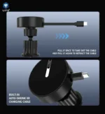 LITO LT-W06 Magnetic Wireless Charging Car Phone Holder (15W) - Image 3