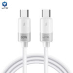 Lito LD07CC 60w Super Fast Charging Type -C To Type-C Silicone Data Cable