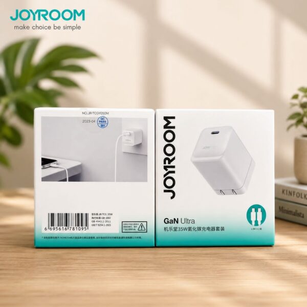 Joyroom JR-TCGY050M Gan Ultra 35W Fast Charger with Cable – White