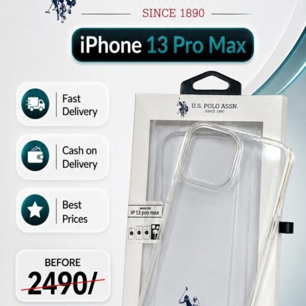 iPhone 13 Pro Max US Polo ASSN Transparent Protective Case - Clear