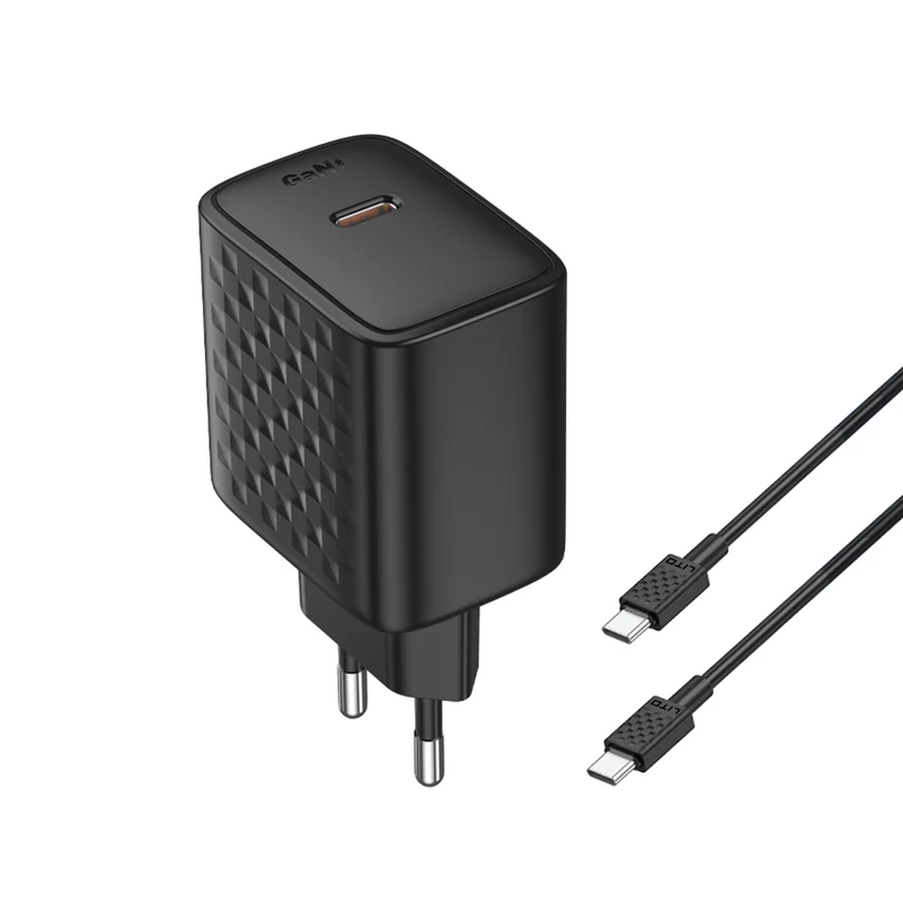 incarcator-retea-cu-cablu-usb-c-lito-lc20t-45w-3a-1-x-usb-c-negru-1765843973438 Lito LC20T Gan 45W Fast Charger With Type-C To Type-C Cable - Image 1