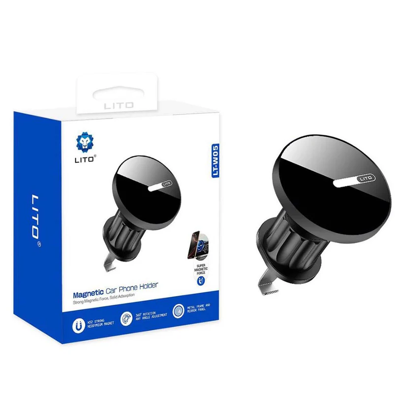 suport-auto-magnetic-lito-lt-w05-universal-negru-1766012220409 LITO W04 15W Portable Wirless Magnetic Car Mobile Holder Charger - Image 1