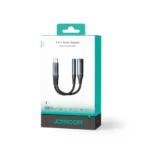 Joyroom SY-C02 Audio-Transfer Series 2-in-1 Audio Adapter (Type-C to 3.5mm+Type-C)-Black - Image 7