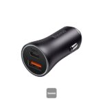 Baseus Golden Contactor Max Dual Fast Charger Car Charger U+C 60W - Dark Gray