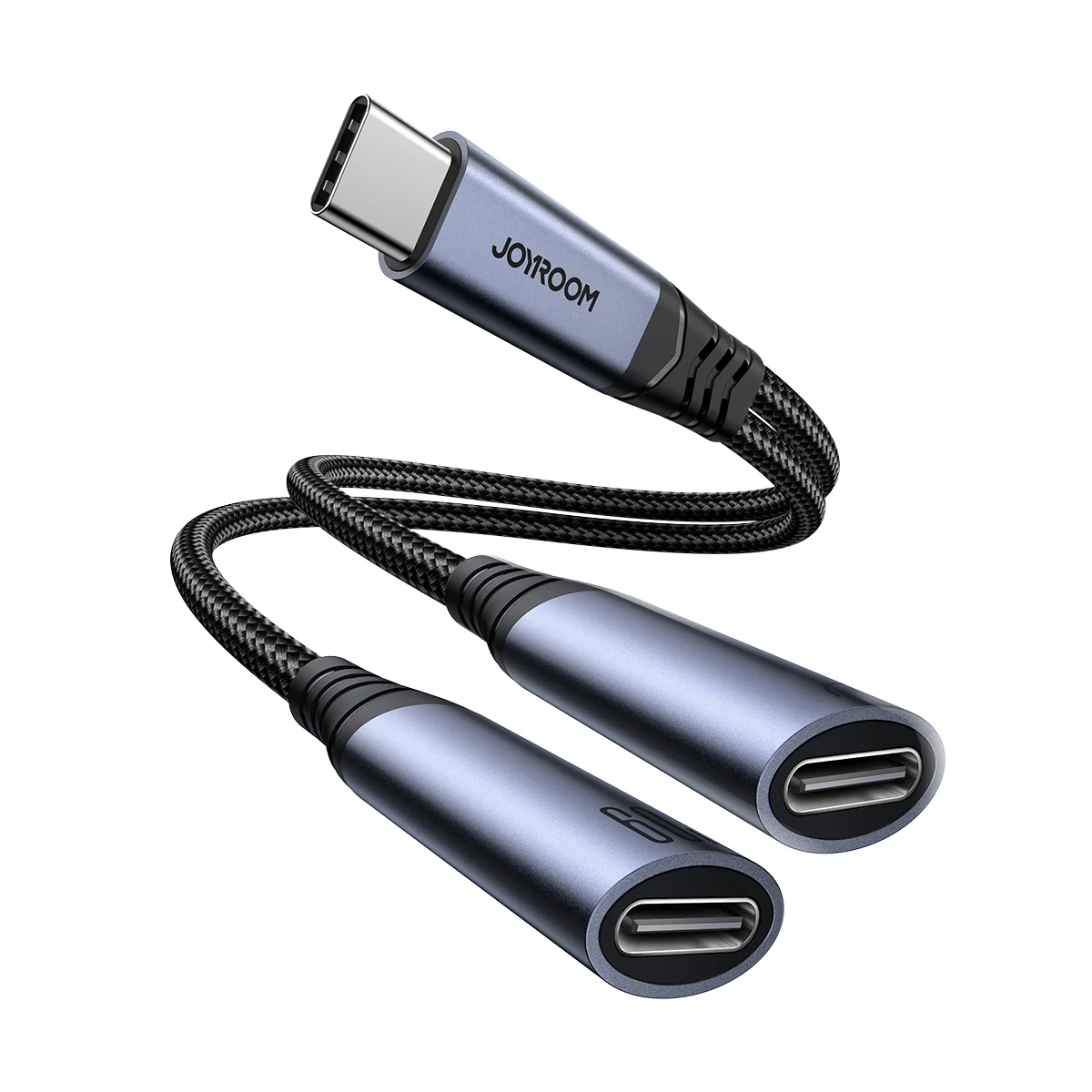 1_dae5c389-9e88-49cb-8d1f-bdec6e563ad5_1800x1800 Joyroom SY-C03 Audio-Transfer Series 2-in-1 Audio Adapter (Type-C to Dual Type-C)-Black - Image 1
