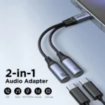Joyroom SY-C03 Audio-Transfer Series 2-in-1 Audio Adapter (Type-C to Dual Type-C)-Black - Image 2