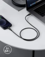 Anker 641 Type-C to Lightning Flow Silicone Fast Charging Cable 2M - Black - Image 2