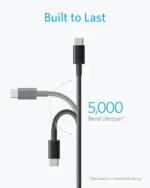 Anker 333 USB-C to USB-C 100W Nylon Braided Dual USB-C Fast Charging Cable 1.8M - Black - Image 4