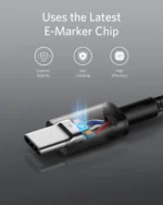 Anker 333 USB-C to USB-C 100W Nylon Braided Dual USB-C Fast Charging Cable 1.8M - Black - Image 6