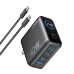 Anker 140W Max 4-Port GaN Charger Smart Display With USB C To C Cable for MacBook Charger