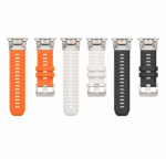 Santa Barbara Polo Conrad Silicone Metal Clasp Watchband Strap for Apple Watch 42mm/44mm/45mm/49mm - Image 2