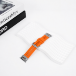 Santa Barbara Polo Conrad Silicone Metal Clasp Watchband Strap for Apple Watch 42mm/44mm/45mm/49mm - Image 10