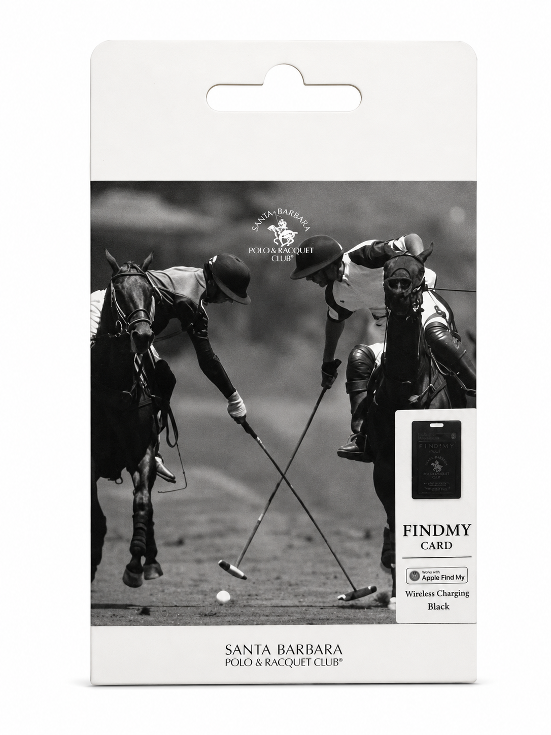 ChatGPT Image Aug 17, 2026, 11_01_42 PM Santa Barbara Polo Apple Find My Tracker Card with Wireless Charging - Black - Image 1