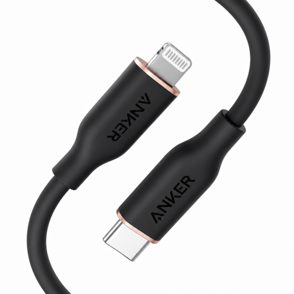 Anker 641 Type-C to Lightning Flow Silicone Fast Charging Cable 2M - Black
