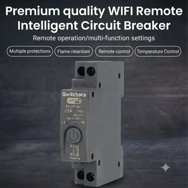 Smart WI-FI Breaker 1P 63A DIN Rail Premium Quality