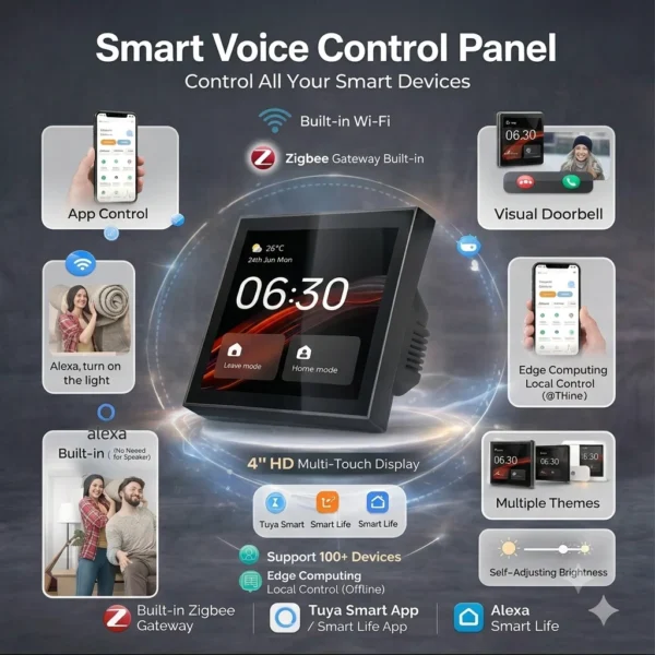 Smart Wi-fi Home & Zigbee Gateway Control Panel Touch Screen