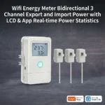 Smart Wi-Fi Energy Meter Bidirectional 3 Channel Export and Import Power with LCD