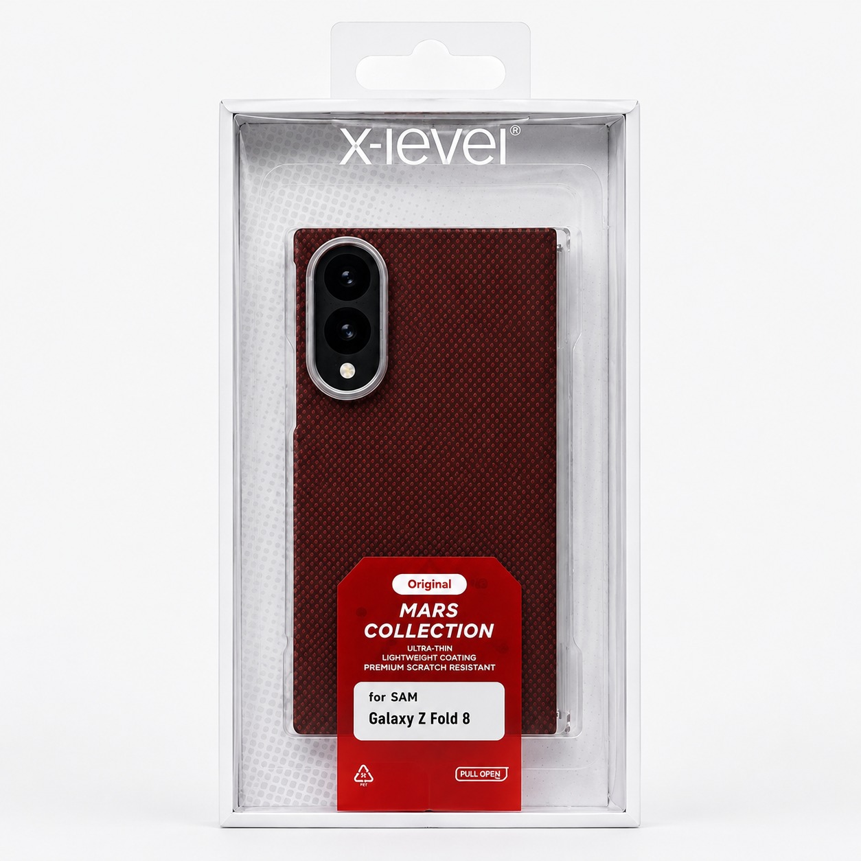 WhatsApp Image 2026-08-08 at 12.34.38 AM Samsung Galaxy Fold 8 / Fold 8 Ultra X level Mars Collection Series Utra-Than Case Maroon (Font frame not included) - Image 1
